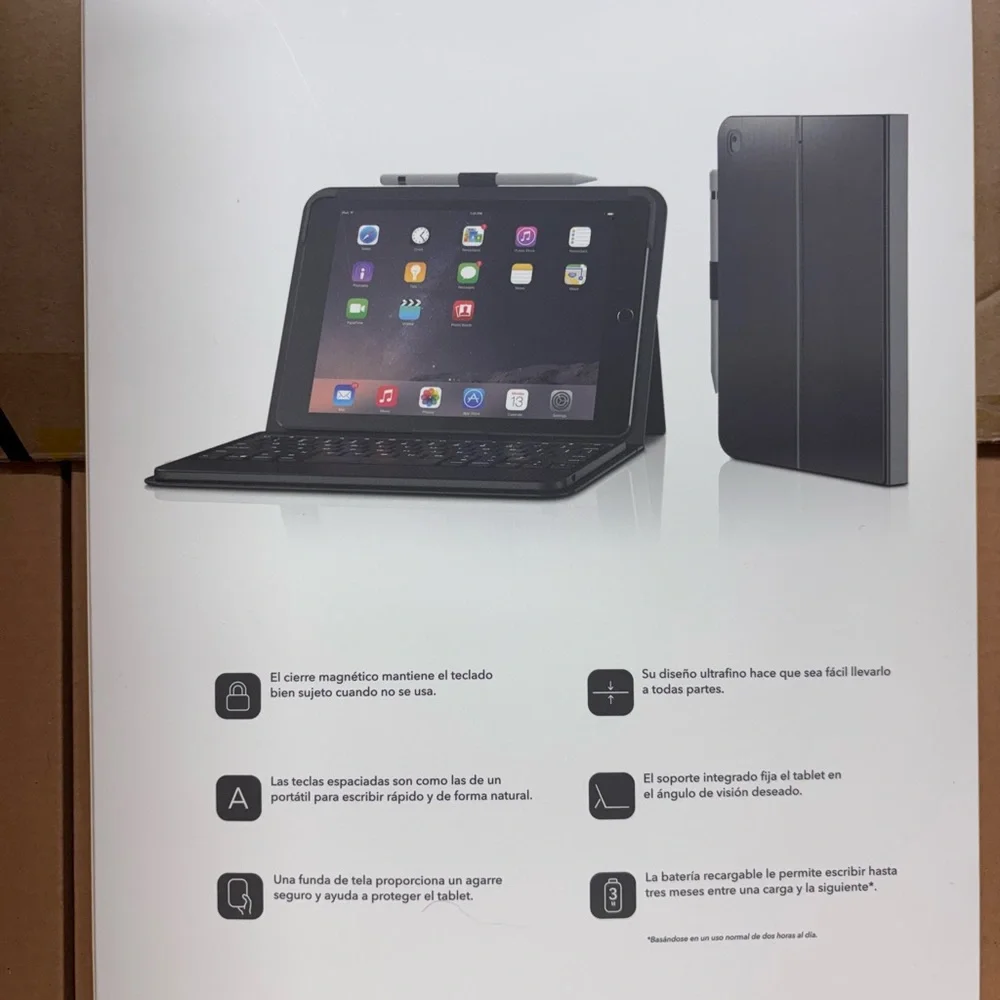 ZAGG Messenger Folio Case Bluetooth Keyboard for Apple iPad